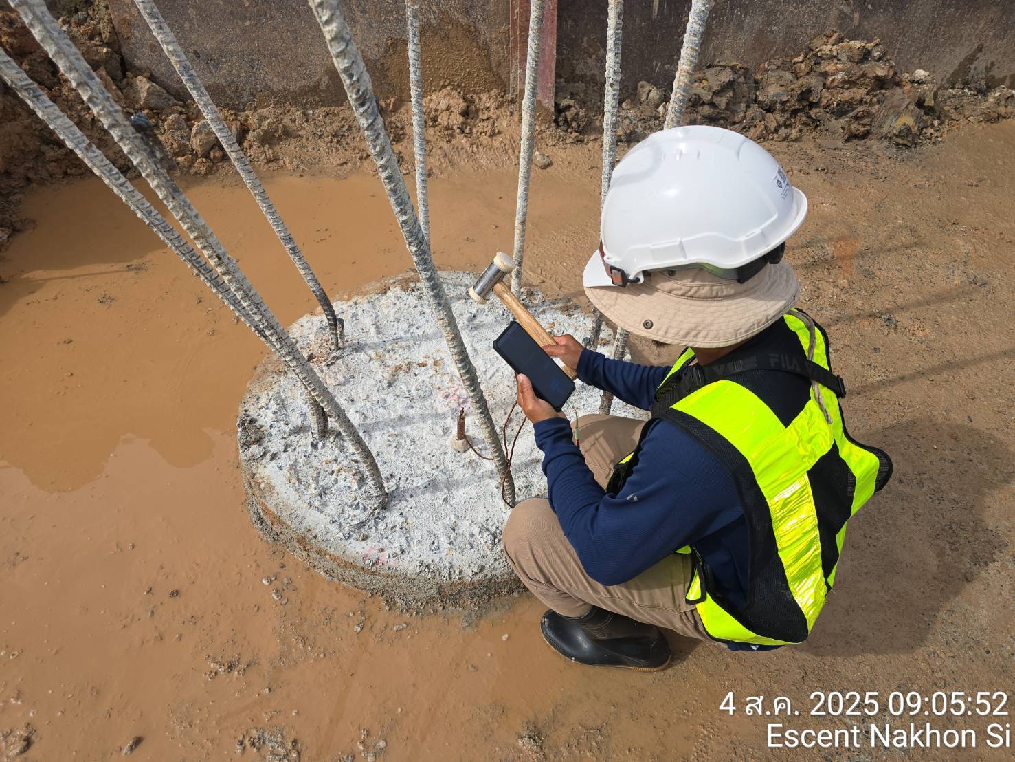ทดสอบเข็มเจาะ ตรวจสอบความสมบูรณ์เสาเข็มเจาะด้วยวิธี Seismic Test